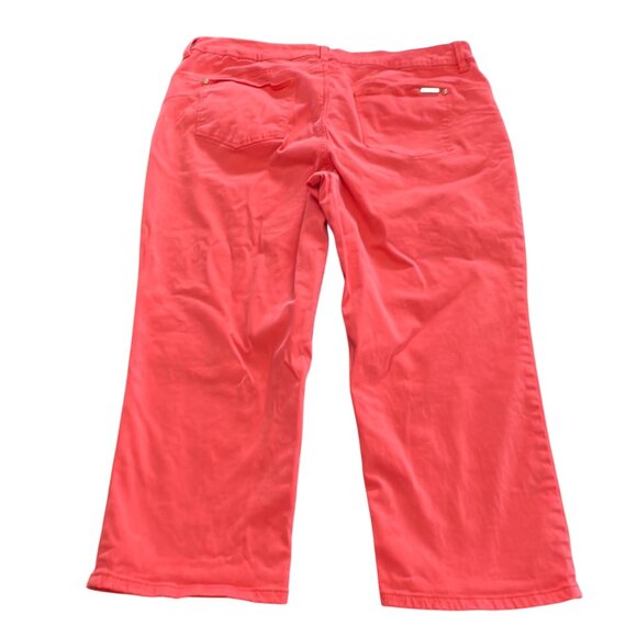Chico's Crop Pants Size 3 XL Petite Pink So Lifting Capri Summer Bright Color - Picture 2 of 13